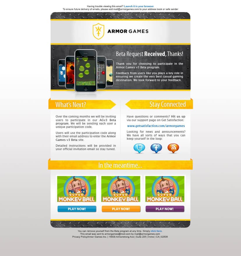 Armor Games Newsletter