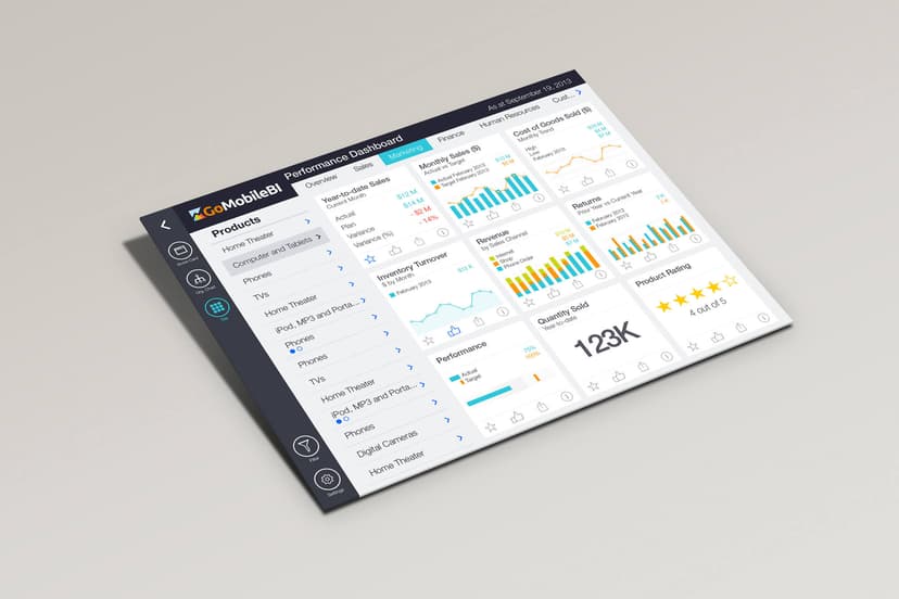 GoMobileBI dashboard